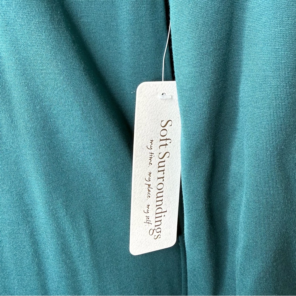 |NWT| SOFT SURROUNDINGS Long Sleeve Twist-Front Lagia Maxi Dress Atlantic Deep - Picture 9 of 11